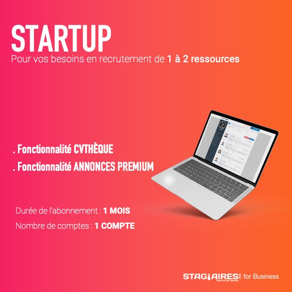 Stagiaires.ma For Business - Offre STARTUP